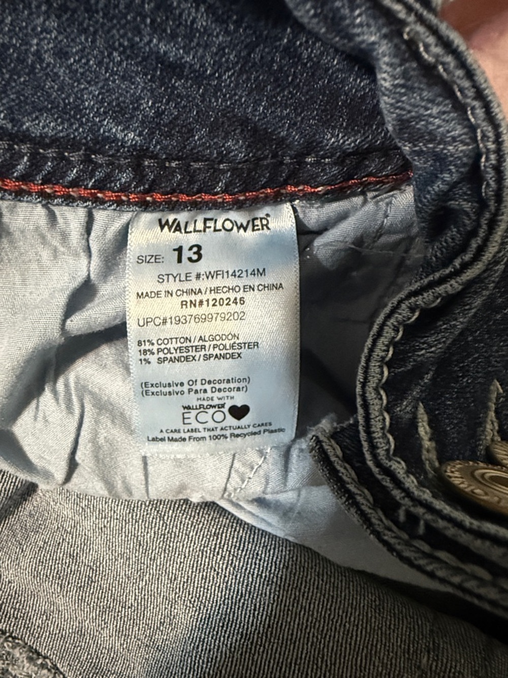 Wallflower Light Blue Skinny Stretch Jeans - Picture 4 of 4